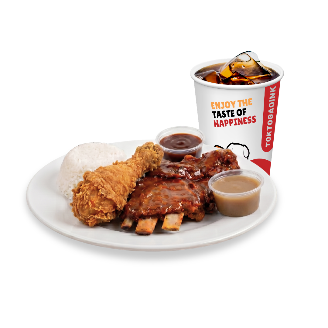 CM1 - Pork Ribs with Fried Chicken and Drinks