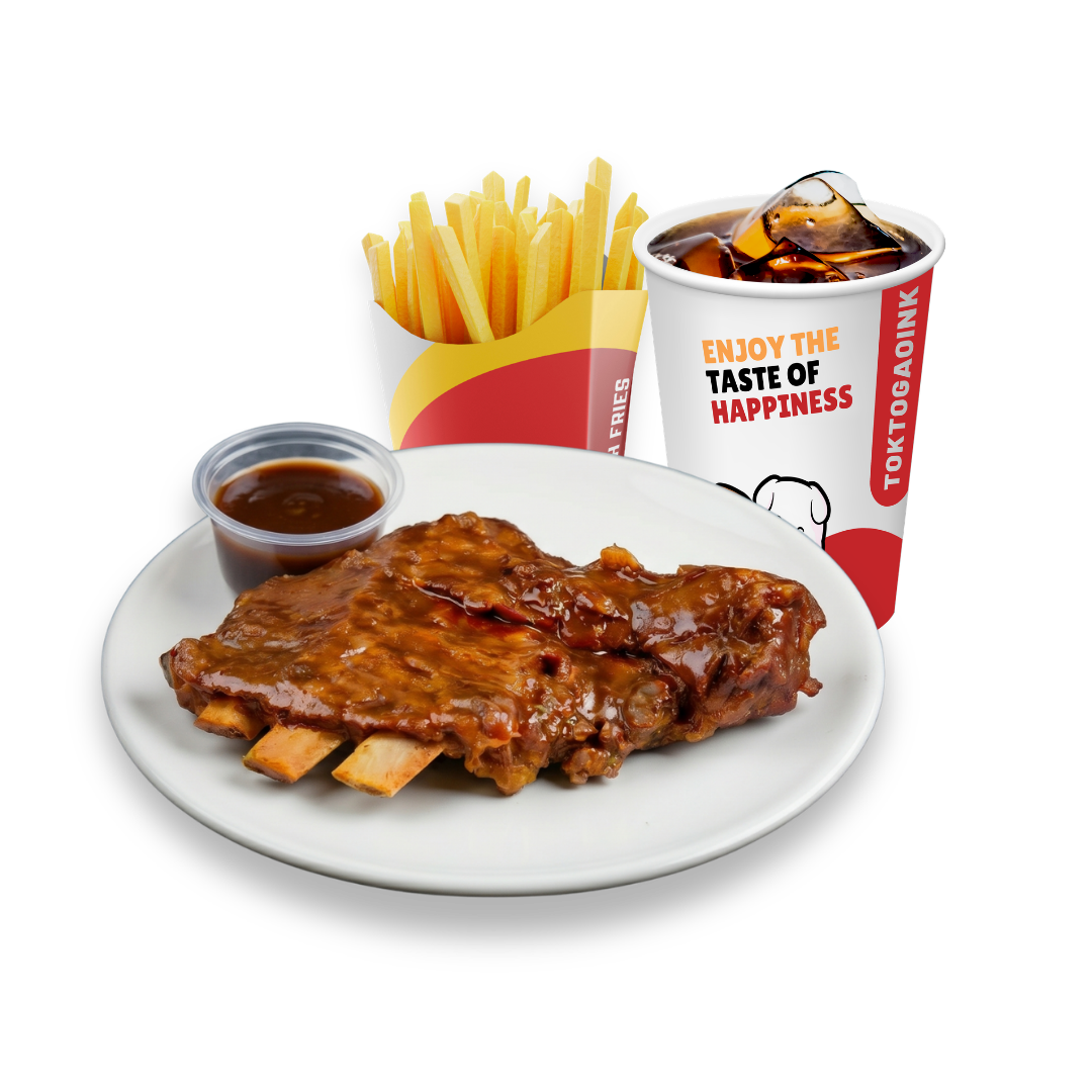 CM3 - Pork Ribs with French Fries and Drinks