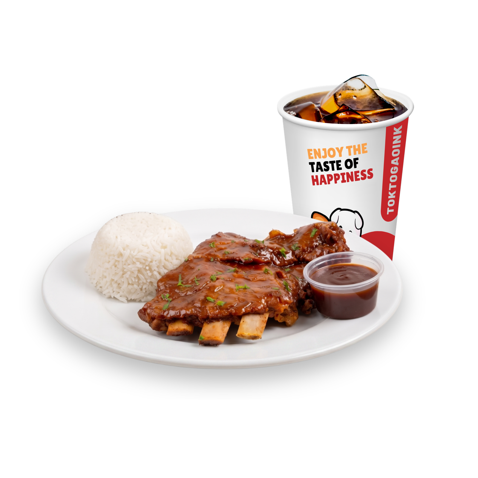 PM1 - Pork Ribs with Rice and Drinks